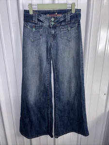 Bongo Let me b Y2k Low Rise Wide Leg Jeans Junior Größe 5 - Bild 1 von 7
