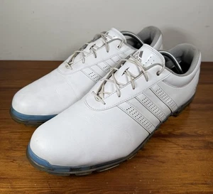 Adidas Adipure Flex weiß/blau Leder Nieten Golfschuhe UK 11 - Bild 1 von 9