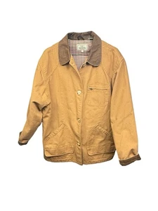 Chaqueta pelirroja vintage para mujer abrigo de granero de lona mediana forrado de vellón talla Lg - Imagen 1 de 8