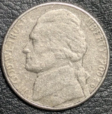 2004-D 5c Nickel Peace Medal Error Coin Planchet Error Heavily Struck Through - Image 1 of 4