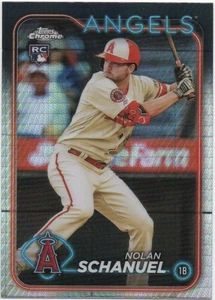 Nolan Schanuel 2024 TOPPS CHROME BASEBALL Prism Refractor RC #274 Angels - Picture 1 of 2