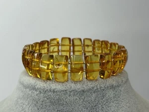 Genuine Baltic Amber Stone Bracelet.Natural Classic color Amber Stone Bracelet. - Picture 1 of 6