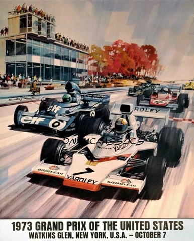 1973 GRAND PRIX OF THE USA WATKINS GLEN 12X15 POSTER AUTO RACING INDY 500 CARS Cover