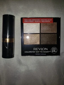 Revlon Day To Night Makeup Palette 4 Colors & Lustrious Lipstick Gold Goddess - Picture 1 of 4