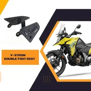 "REAR FOOTREST LH & RH, BLACK" FIT FOR SUZUKI V STROM 250 - Picture 1 of 6