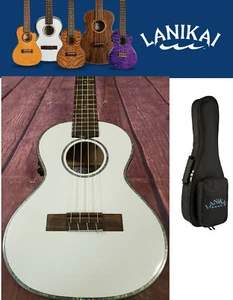 Bolso Ukelele Acústico/Eléctrico Lanikai Julia Michaels Blanco Perla Tenor Signature - Imagen 1 de 12