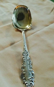ESTATE STERLING 1915 R. BLACKINTON CO. LARGE JELLY SPOON DOTS & SCROLLS 7-1/4" - Picture 1 of 10