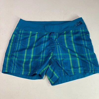 Pantalones Cortos de Natación THE NORTH FACE Talla 4 Mujer REVERSIBLES Azul/Verde a Cuadros  Foto 1 de 4