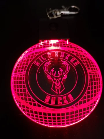Milwaukee Bucks Basketball 3D Light Keychain Cover