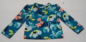 Simple Joys by Carter's Toddler Girls Floral Top Size 18 Months Turquoise, EUC - Picture 1 of 14