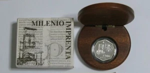 2000 Spain silver Proof 1500 Pesetas-Millenium- Printing Press- Gift Box - Picture 1 of 3