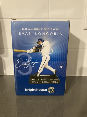 2008 A.L.Rookie of the Year Evan Longoria Statue~Tampa Bay Rays NIB New In Box Cover