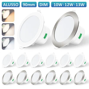 90MM LED DOWNLIGHT KIT 10W 12W TRI-COLOR DIMMABLE/NON-DIM RECESSED DAY LIGHT - Picture 1 of 26