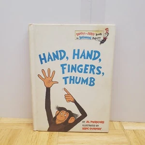 Hand, Hand, Fingers, Thumb Book 1969 HC Dr Seuss Al Perkins Matte Cover - Picture 1 of 7