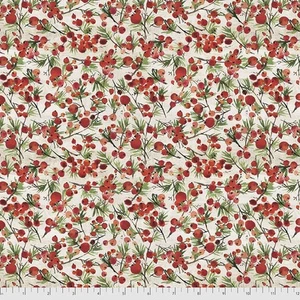 Tela de Navidad | Navidad Tim Holtz Berry & Pine Red | Free Spirit YARD - Imagen 1 de 1
