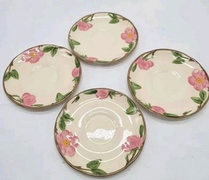 Franciscan Desert Rose Piattini 5,75" Set di 4 Piattini Tazza da Tè Made In England - Foto 1 di 11