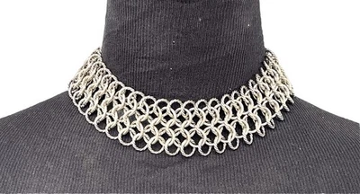 Gargantilla collar David Yurman plata de ley 925 y oro 18k Atlas cota de malla Foto 1 de 4