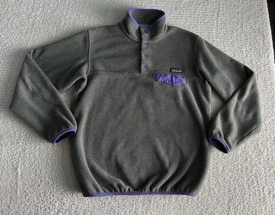 Patagonia Pullover Sweatshirt Women’s Sz Medium Gray Synchilla Snap-T Fleece - Image 1 of 4