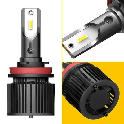 AUXITO H8/H9/H11 Pair LED Headlight Bulbs Light High 6000K White Bright Headlamp - Image 1 of 4