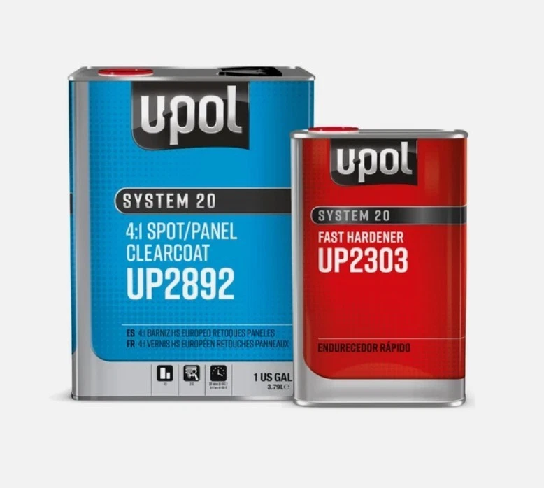 U-POL 2892 + 2303 Euro Spot/Panel Clearcoat Gallon Kit w/ Fast Hardener - Image 1 of 1