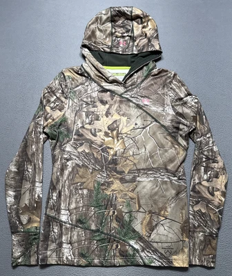 Sudadera con capucha Under Armour ajustada control de aroma Cold Gear árbol real camuflaje para mujer talla XL Foto 1 de 4