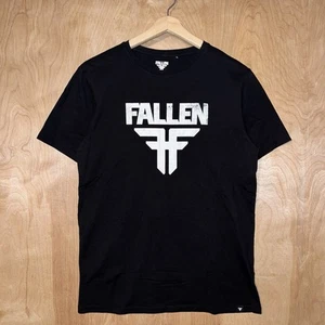 MEN’S FALLEN SKATEBOARD SKATE COTTON LOGO TEE SHIRT BLACK SIZE MEDIUM - Picture 1 of 7