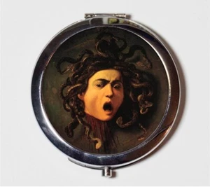 Medusa Caravaggio Greek Myth Compact Mirror Make Up Pocket Mirror Cosmetics - Picture 1 of 2