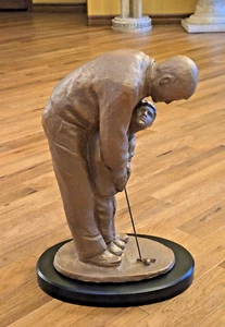 Escultura de golf Klara Sever ~ Padre e hijo ~ rara firmada 1999 ~ grande pesada ~ usada en excelente estado - Imagen 1 de 16