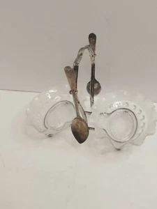 Vintage EPNS England Zuckerdose mit silbernen Löffeln - Bild 1 von 5