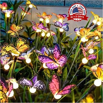 Cadena Luces LED Solares Decoracion Para Exterior De Navidad Jardin 2 Pcs NEW US - Image 1 of 4