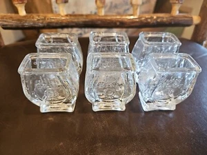Lot Of 6 Vintage JIM BEAM Bourbon Whiskey Horseshoe SHOT GLASS Barware 2.5" Tall - Picture 1 of 8