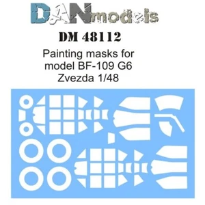DanModels 48112 Scale 1:48 Painting Masks For Scale Model Kit BF-109 G6 (Zvezda) - Picture 1 of 6