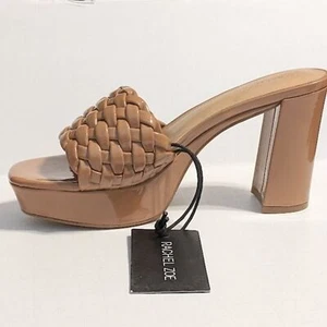 Sandalias Rachel Zoe Gabrielle Marrón Claro Tacón de Cuero Sintético Talla 6.5 Nuevas con Etiqueta - Imagen 1 de 11
