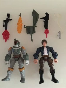 Star Wars Hero Mashers. Han Solo vs Boba Fett. . Hasbro. Complete Accessories - Picture 1 of 12