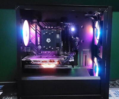 Custom Gaming Desktop PC Ryzen 5600X, RX 6600XT, 16GB RAM, 1TB SSD, Micro ATX - Image 1 of 4