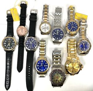 Lot Of 10 INVICTA Watches For Parts/Repair (UNTESTED) Might Work - Lot Is As Ia