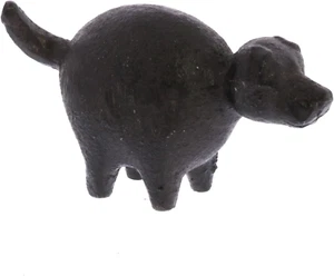 Homart Botero Critter Dog Figurine, 3-Inch Length, Cast Iron, Brown - Picture 1 of 12