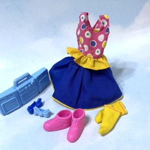 1988 Skipper Trendy Teen Doll Clothes Accessories: Top, Skirt, Radio, Shoes - Picture 1 of 1