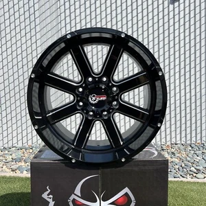 (4) 20" 8x180 20x10 Wheels Rims Set Fits 2011+ Chevy GMC Silverado Sierra (-18) - Picture 1 of 12