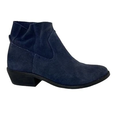 Dolce Vita Botas Para Mujer 7.5 Azul Gamuza Cuero Botín Vaquero Occidental Foto 1 de 4