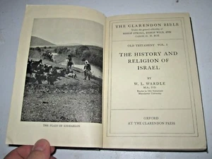 THE CLARENDON BIBLE. OLD TESTAMENT VOL 1: THE HISTORY & RELIGION OF ISRAEL.1946 - Imagen 1 de 7