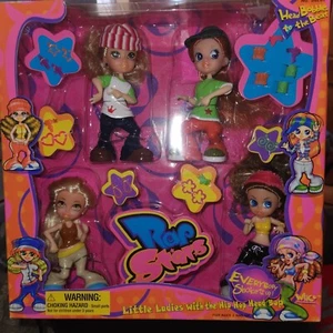 NEW 2004 Little Ladies With The Hip Hop Head Bop Rap Stars dolls figures HTF - Afbeelding 1 van 9