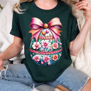 Easter Day Shirt, Easter Floral Egg Shirt, Cute Easter Sweatshirt, Easter Gift - Picture 1 of 11