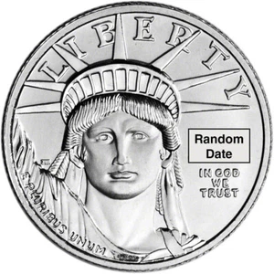 American Platinum Eagle (1/4 oz) $25 - BU - Random Date - Picture 1 of 2