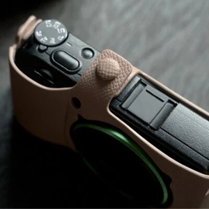 Leather Camera Half Case Shell With Hand Grip Cover for Ricoh GR3 Protective - Picture 1 of 50