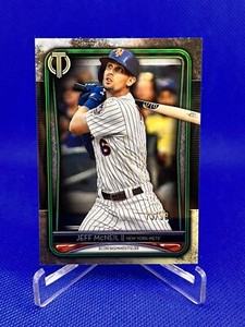 Jeff McNeil 2020 Topps Tribute #58 GREEN Parallel SN# 73/99 Mets Card