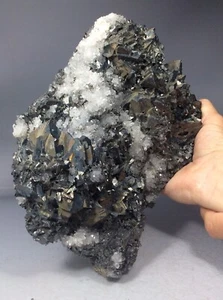 Rocas SS - Tetraedrita grande "fina" con cuarzo, pirita (Huaron, Perú) 5,85 lb - Imagen 1 de 7