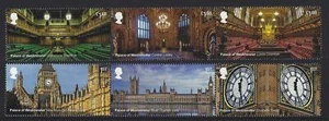 GREAT BRITAIN 2020 PALACE OF WESTMINSTER SET OF 6 IN STRIPS UNMOUNTED MINT, MNH - Picture 1 of 1