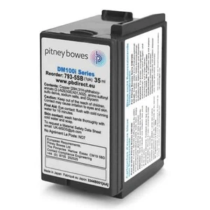 Pitney Bowes Original OEM DM100i Franking Machine Cartridge - Blue or Red Ink - Picture 1 of 4