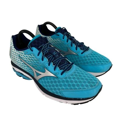 Mizuno Shoes Womens Size 8 Wave Rider 18 Blue Mesh Running Athletic Sneakers - Image 1 of 4